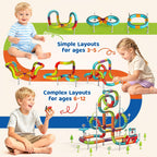 Juego de tren eléctrico para niños de 8 a 12 años, pista de cubo de