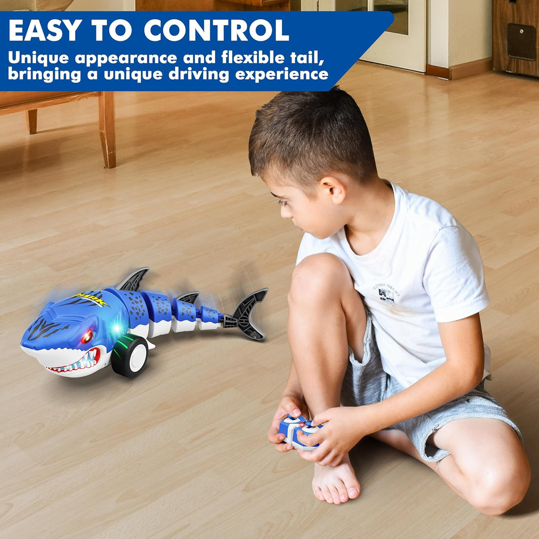 Rcovasc - Juguetes de coche de tiburón con control remoto para niño...
