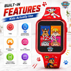 Reloj inteligente Accutime Paw Patrol con cámara para niños y bebés - Reloj inteligente interactivo para niños y niñas con juegos, grabadora de voz, calculadora, podómetro, alarma, cronómetro, con