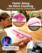 No-Counting & Non-Slip Acrylic Mahjong Racks con Pushers Set de 4 & Bag