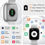 Reloj inteligente con Alexa integrado, rastreador de fitness de llamadas Bluetooth HD de 1.83 pulgadas