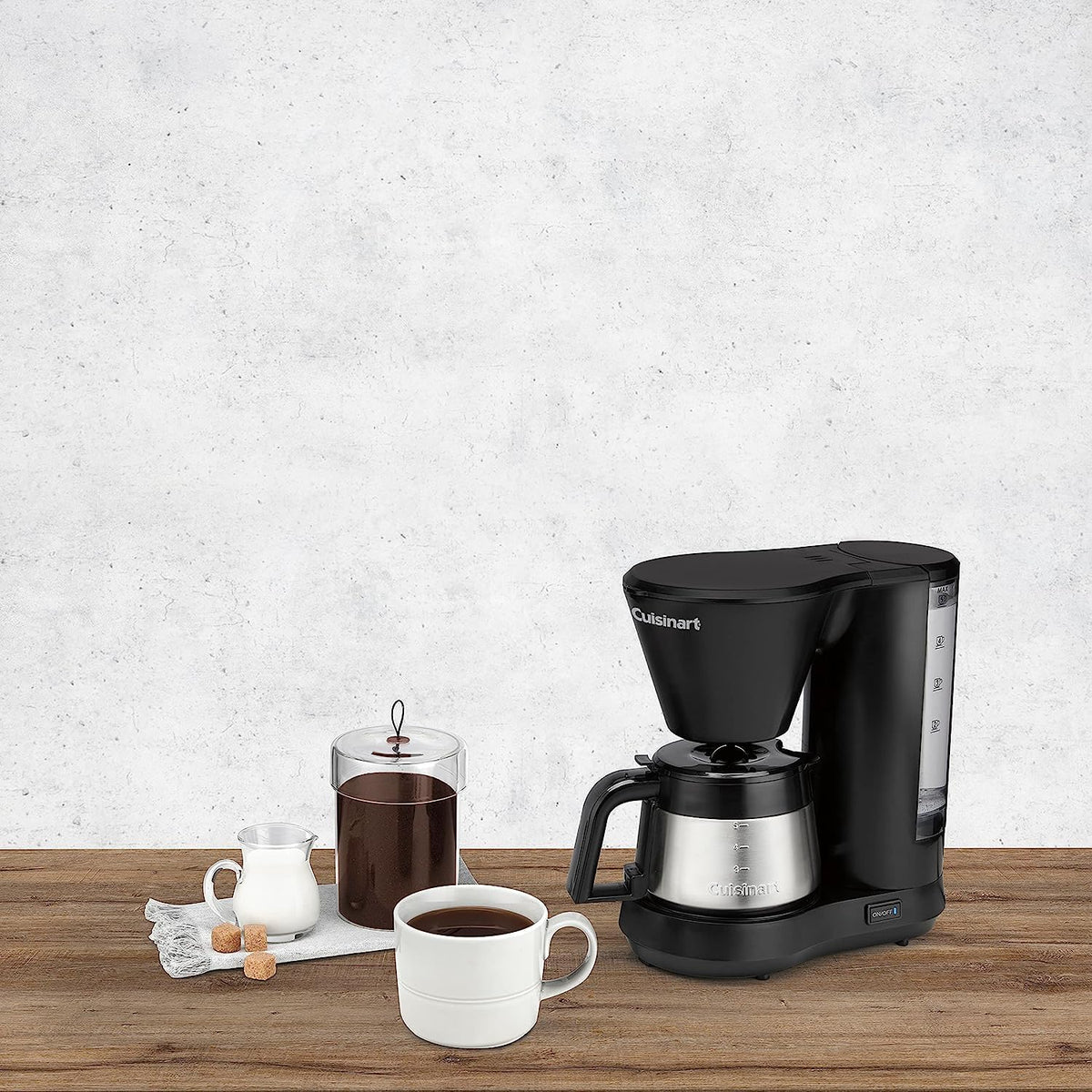 Cuisinart Cafetera de 5 tazas con jarra de acero inoxidable, cafetera con