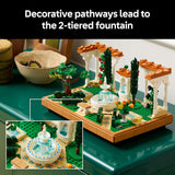 LEGO Icons Fountain Garden Building Set - Kit de bricolaje