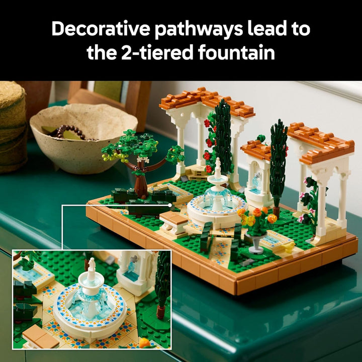 LEGO Icons Fountain Garden Building Set - Kit de bricolaje