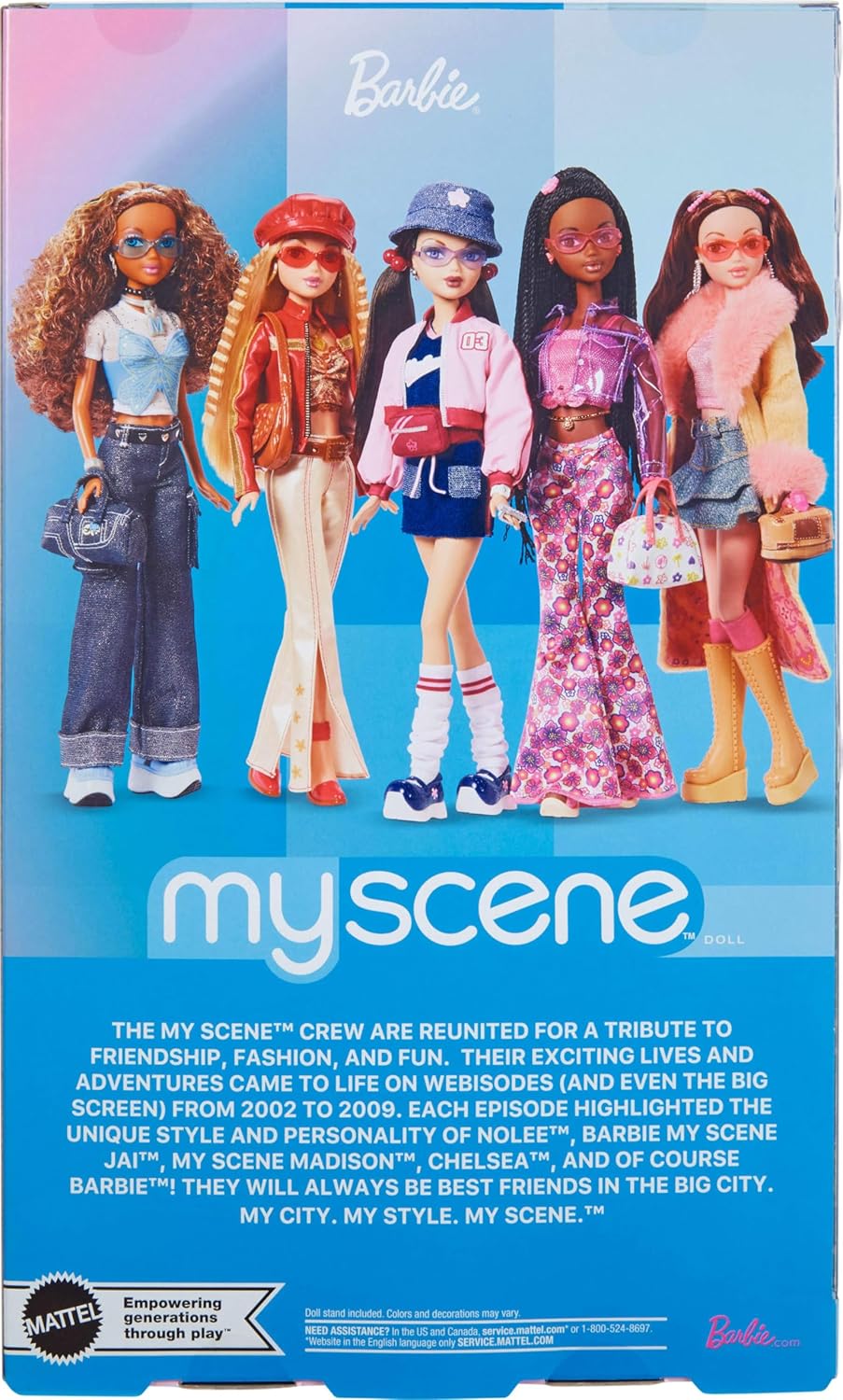 Muñeca Barbie Signature My Scene Nolee y accesorios, atuendo inspir...