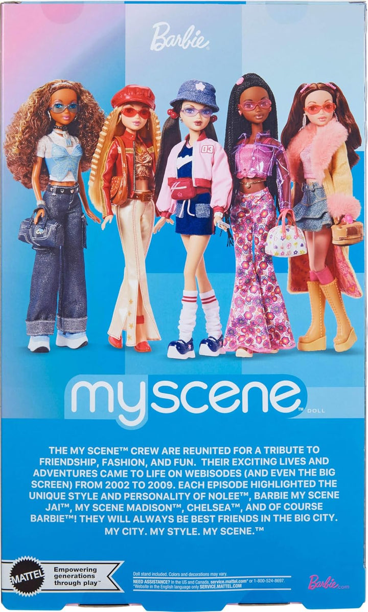 Muñeca Barbie Signature My Scene Nolee y accesorios, atuendo inspir...