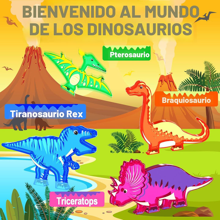 Juguetes de dinosaurio azulejos magnéticos juego del mundo
