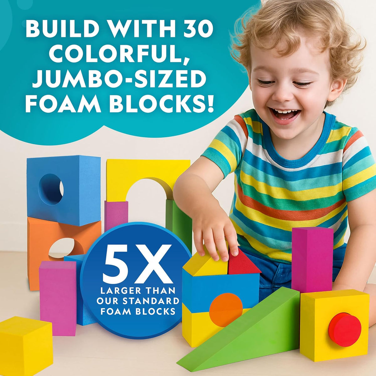 National Geographic - Juego de bloques de construcción de espuma jumbo para
