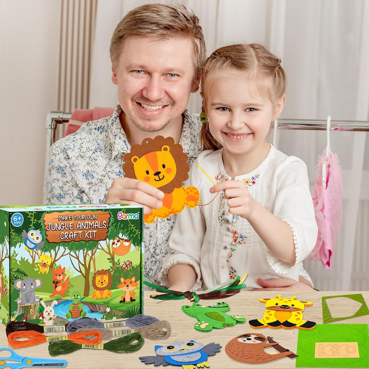 Garma Kits de costura para niños, kit de manualidades de fieltro de