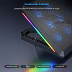 Trullypine Almohadilla de refrigeración para laptop con 12 ventilad...