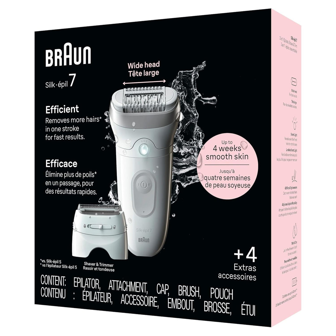 Braun Depiladora Silk-épil 7, dispositivo de depilación, afeitadora...