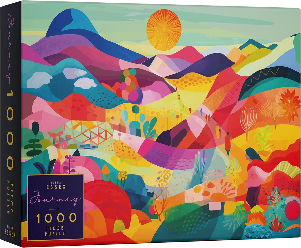 Elena Essex Rompecabezas - Journey | Puzzle de 1000 piezas | Rompecabezas para adultos de 1000 piezas | Rompecabezas de arte abstracto colorido y fresco | Tamaño de los rompecabezas de 28 x 20