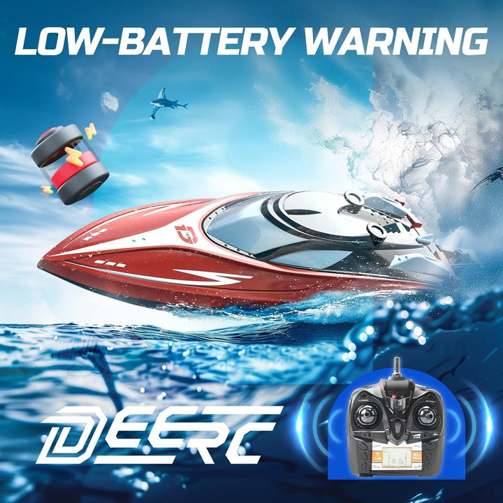DEERC H120 - Barco a control remoto rápido para piscinas y lagos, 2...