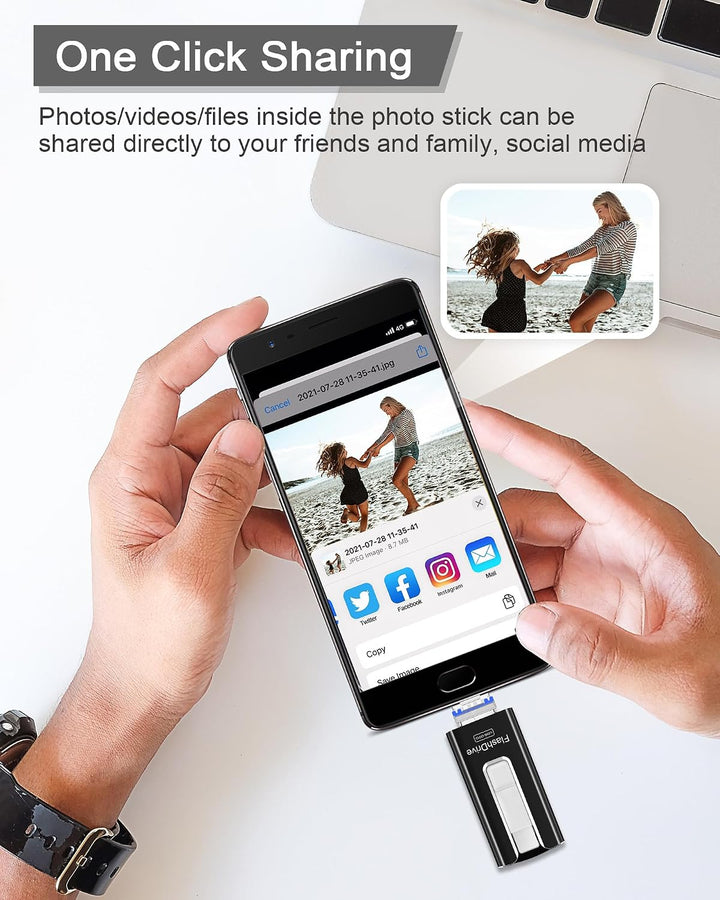 Unidad flash USB de 512 GB, Photo Stick memoria para almacenamiento...