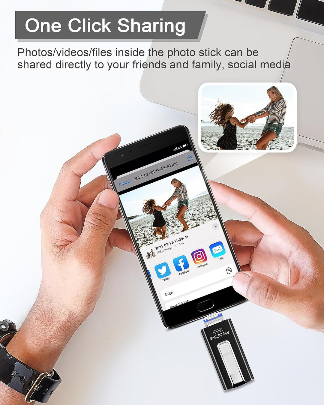 Unidad flash USB de 256 GB para teléfono y almohadilla, memoria USB...