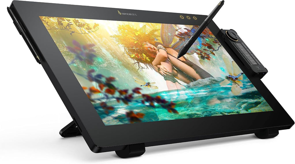 Xencelabs Pen Display 24, tableta de dibujo con monitor de pantalla 4K, visualización de dibujo gráfico 99% Adobe RGB con 40 teclas rápidas personalizables, 2 lápices sin batería, 8192 niveles de
