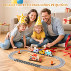 Juego de tren de vapor para niños pequeños de 3 a 5 años, juguete de tren