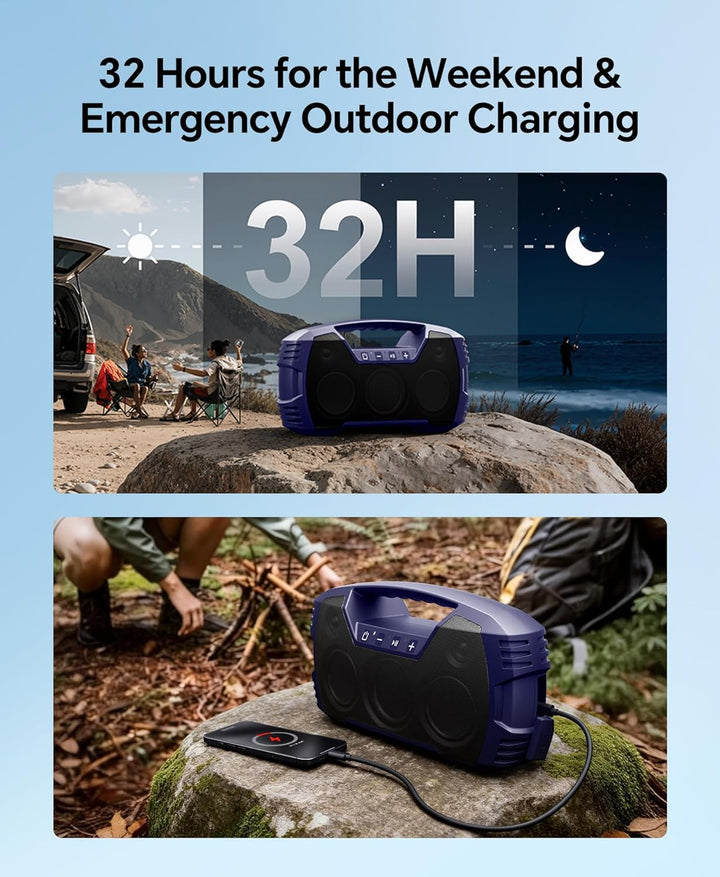 Houl Zallee Altavoz Bluetooth 5.0 con impermeabilidad IPX7, 40 W, p...