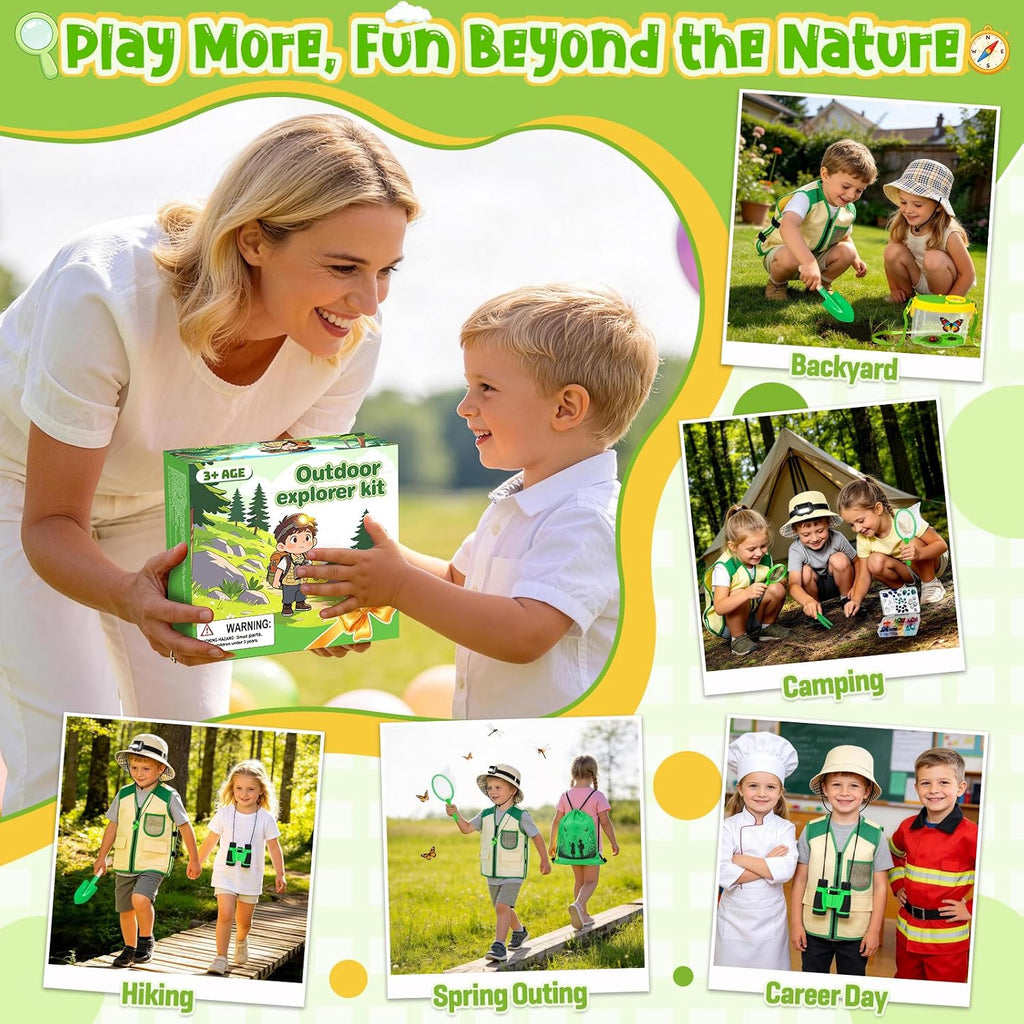 Meaicezli Kit de explorador para niños con receptor de insectos para