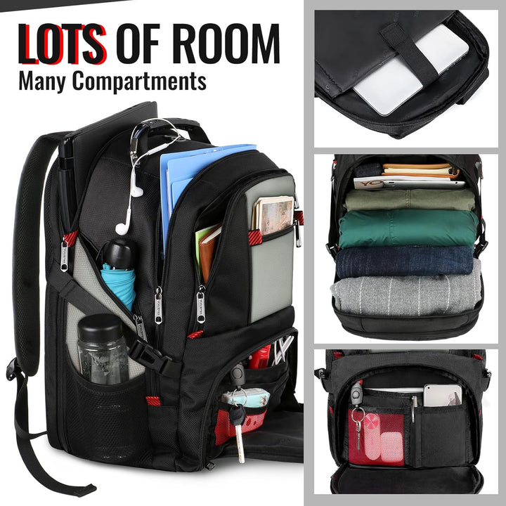 YOREPEK 18.4 Mochila para portátil, mochilas grandes con puerto de...