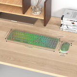 Vumilstek Teclado y mouse inalámbricos retroiluminados, máquina de...