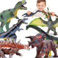 MUGEYMYD 8 piezas de juguetes de dinosaurios grandes para niños de 3 a 5