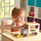 Camión de rescate de animales de Melissa & Doug, varias formas, Estándar, talla única , Rojo
