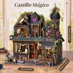 Kit de mini casa, casa de muñecas en miniatura para adultos, castillo