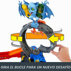 Hot Wheels City Bat Loop Attack Playset y coche de juguete a escala 1:64