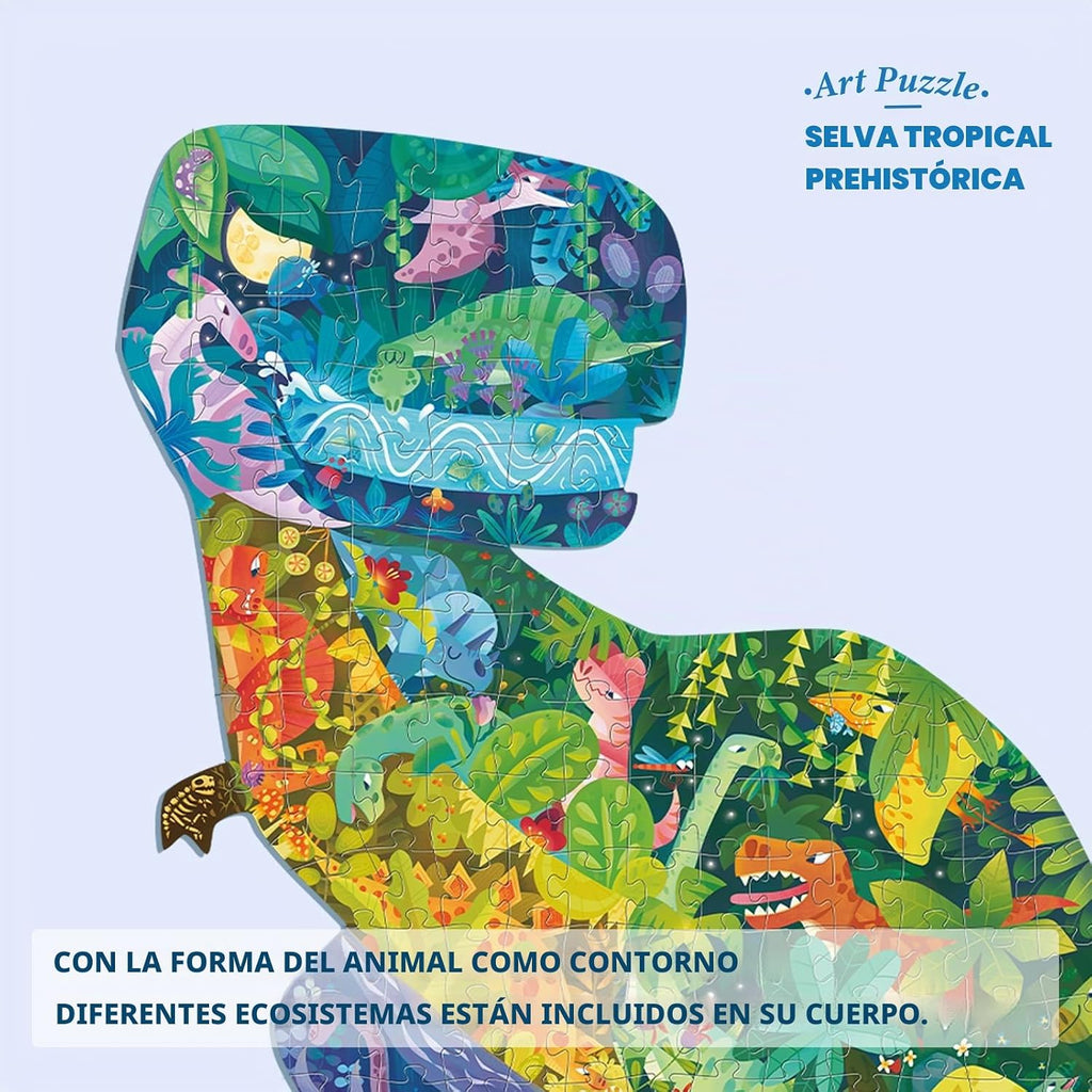 TOI Rompecabezas de dinosaurio para niños de 6 a 8 años, rompecabezas