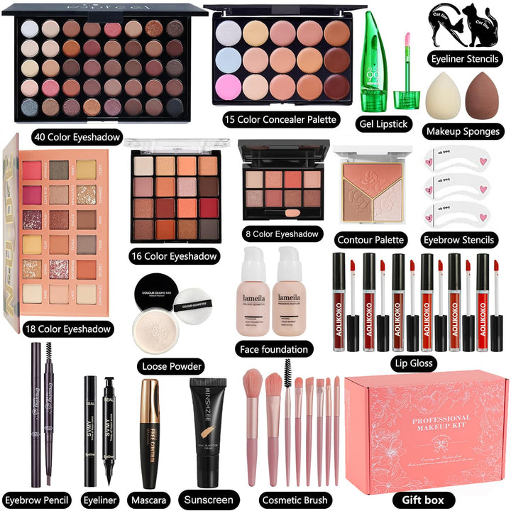 Kit completo de maquillaje todo en uno para mujer, juego de maquill...