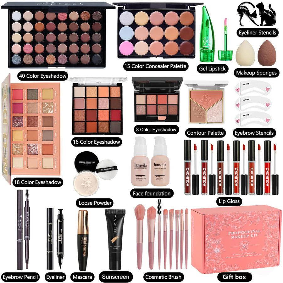 Kit completo de maquillaje todo en uno para mujer, juego de maquill...