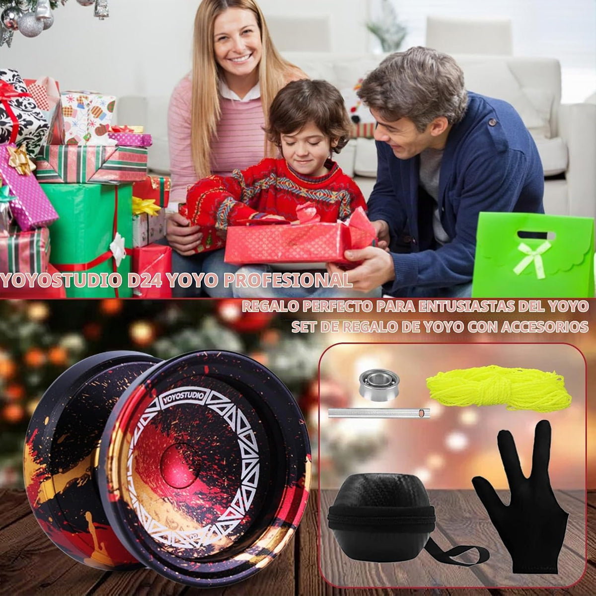 YOYOSTUDIO D24 Yoyo profesional de giro de dedo, yoyo sensible para niños