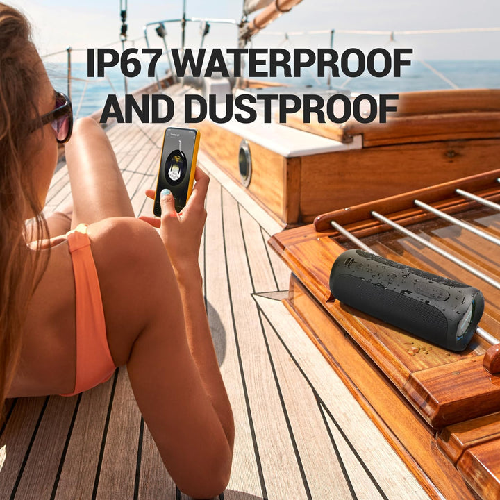 Altavoz Bluetooth Inalámbrico Impermeable - Altavoz Portátil Potent...