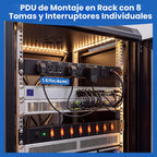 Regleta de alimentación para montaje en rack PDU, cable resistente