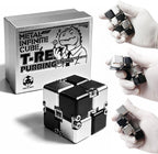 Juego de juguetes antiestrés de cubo infinito de metal prémium para aliviar