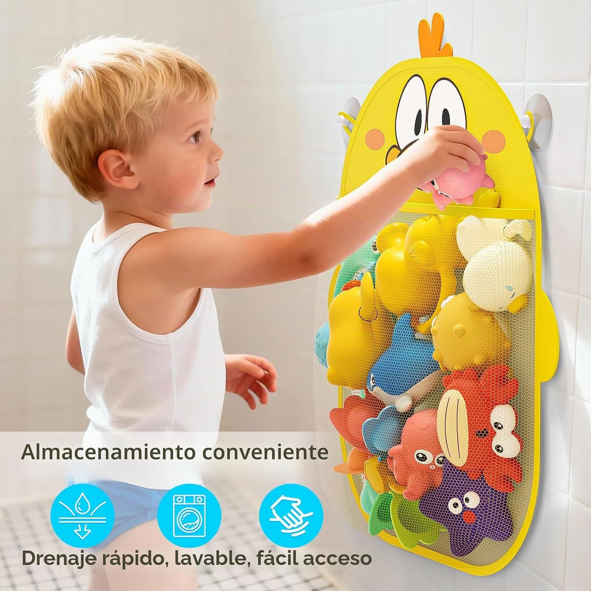Juguete de baño para bebés sin moho para niños de 1 a 3 años con diseño