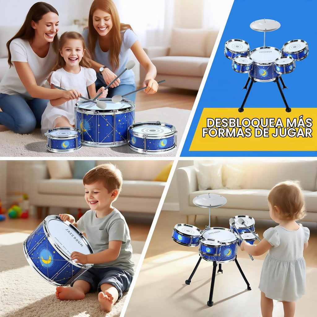 Drum Set para Toddlers - Upgraded Kids Musical Toy para 3-5 Boys Girls