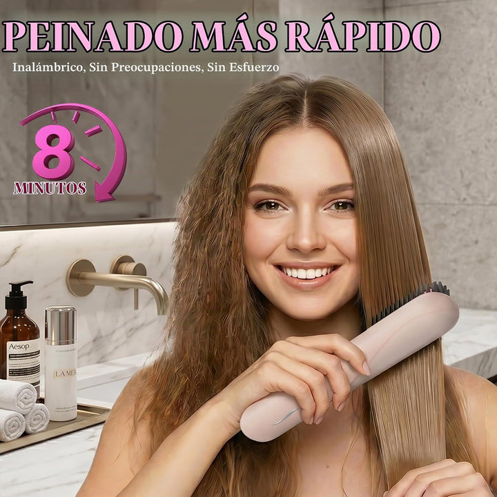 Go Brush Pro, GEVOODIX - Peine alisador inalámbrico \u2013 Cepillo...