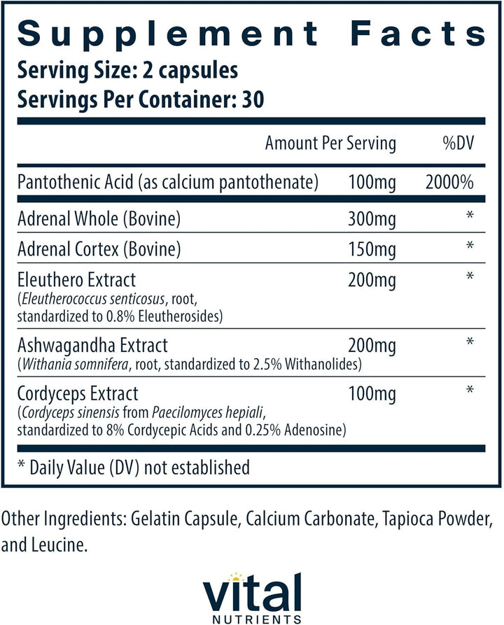 Vital Nutrients Apoyo suprarrenal | Suplementos de apoyo suprarrena...