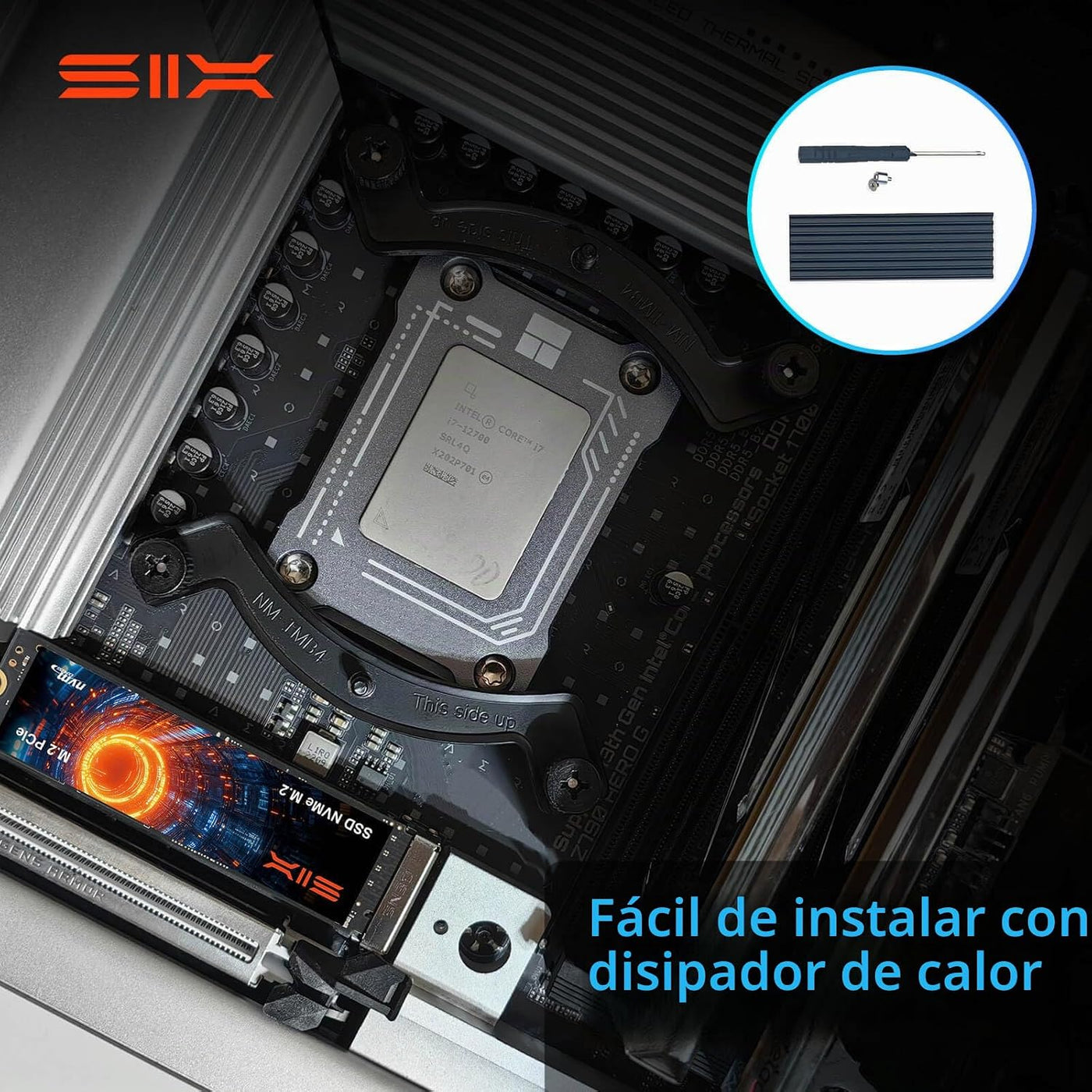 SIX NVME M.2 SSD PCIe 4.0 - 1TB m.2 2280 ssd, Lee hasta 7350MB\/s 1...
