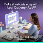 Logitech Combo POP ICON, combo de teclado y mouse Bluetooth, escrit...