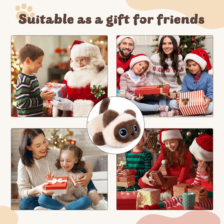 YOUBLEK Animales de Peluche con Peso de 1.9 libras Gato Siamés - Ju...