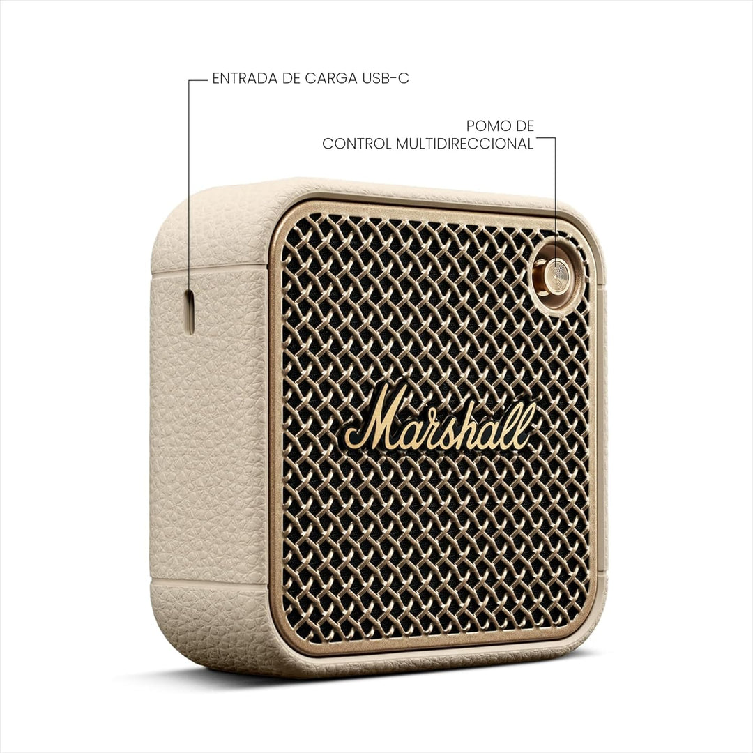 Marshall Willen II - Altavoz portátil con Bluetooth, color crema