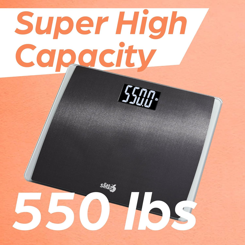 Eat Smart - Báscula digital para peso corporal, 550 libras, plataforma