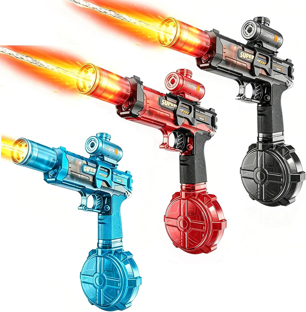 Pistola de agua eléctrica para niños, recargable automáticamente. Paquete