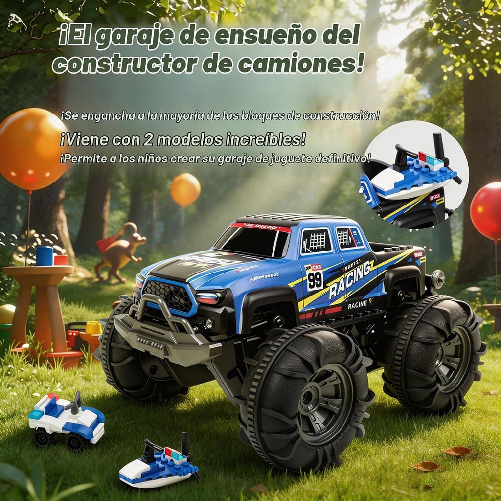 Anfibio RC Monster Truck con bloques, control de gestos