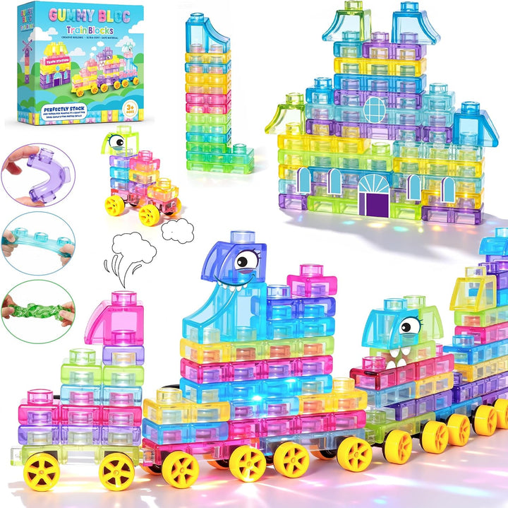 40 bloques de construcción suaves sensoriales para niños pequeños,...
