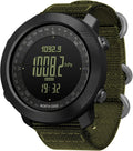 Relojes tácticos deportivos North Edge Apache para hombres, relojes digitales resistentes de supervivencia al aire libre con brújula militar, rastreador de pasos, podómetro, calorías (Verde)..