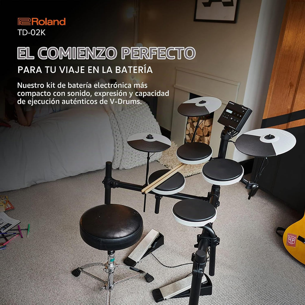Roland TD-02K V-Drums Entry-Level Compact Electronic Drum Kit